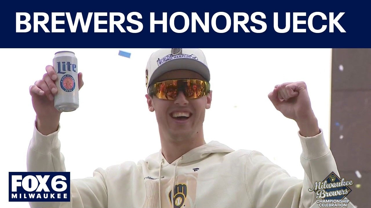 Brewers Championship Parade: Team stops at Uecker mural — Brookfield Arts news